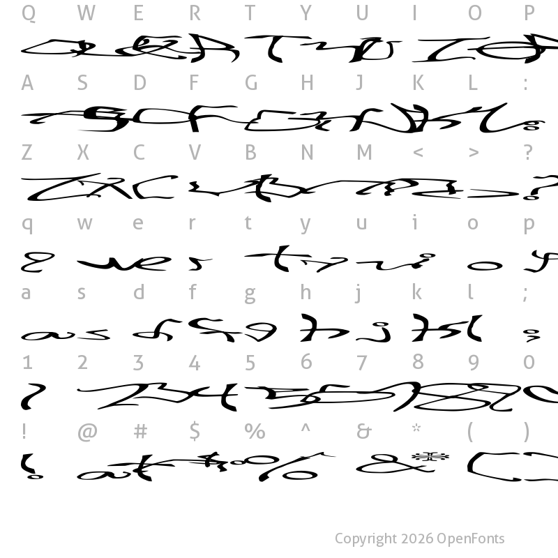 Character Map of 001 Stretched-Strung Very Wide Regular