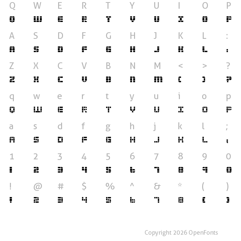 Character Map of 2Tech Regular