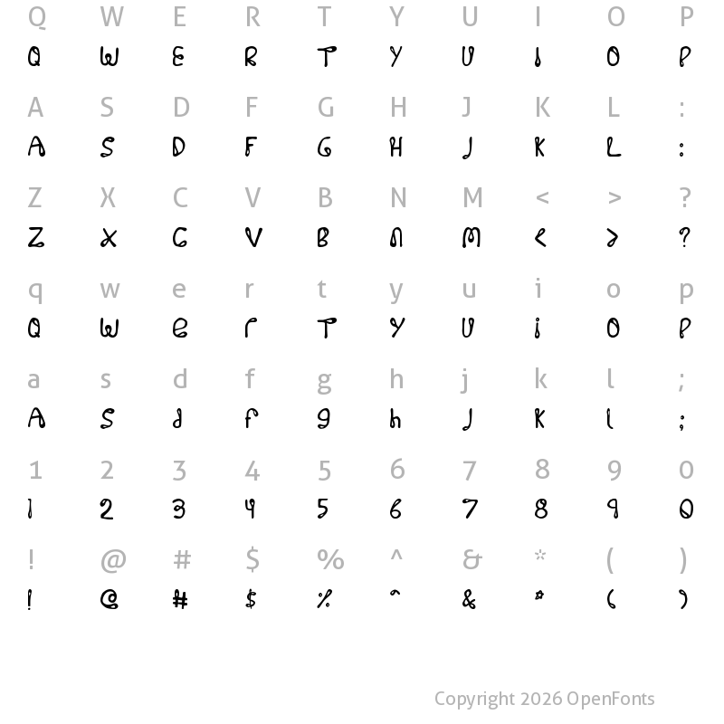 Character Map of 32768 NO Regular
