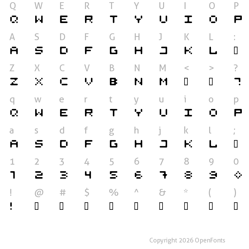 Character Map of 525round Regular