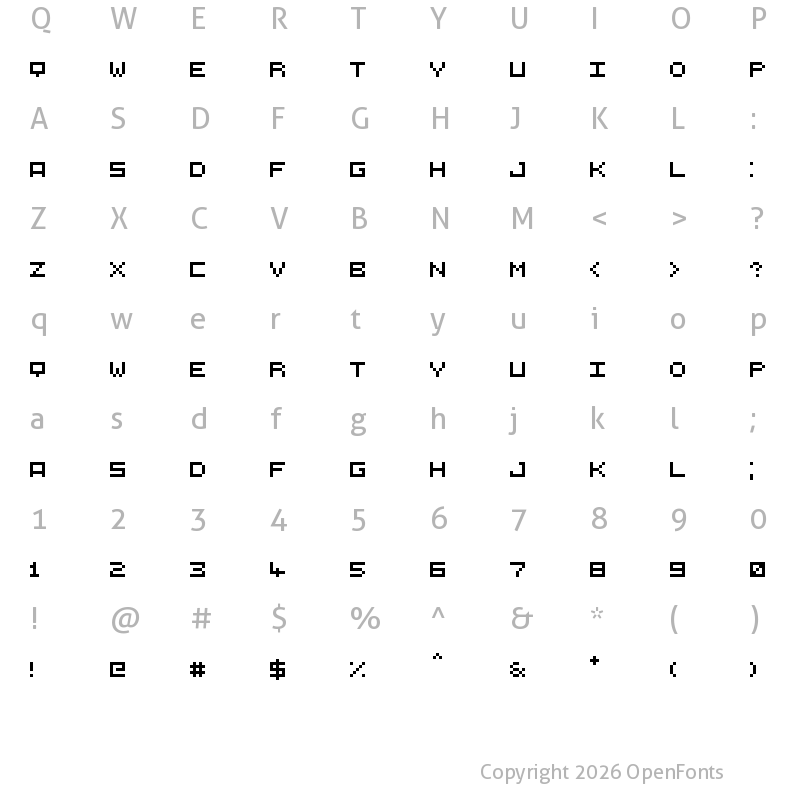 Character Map of 5?5 Regular