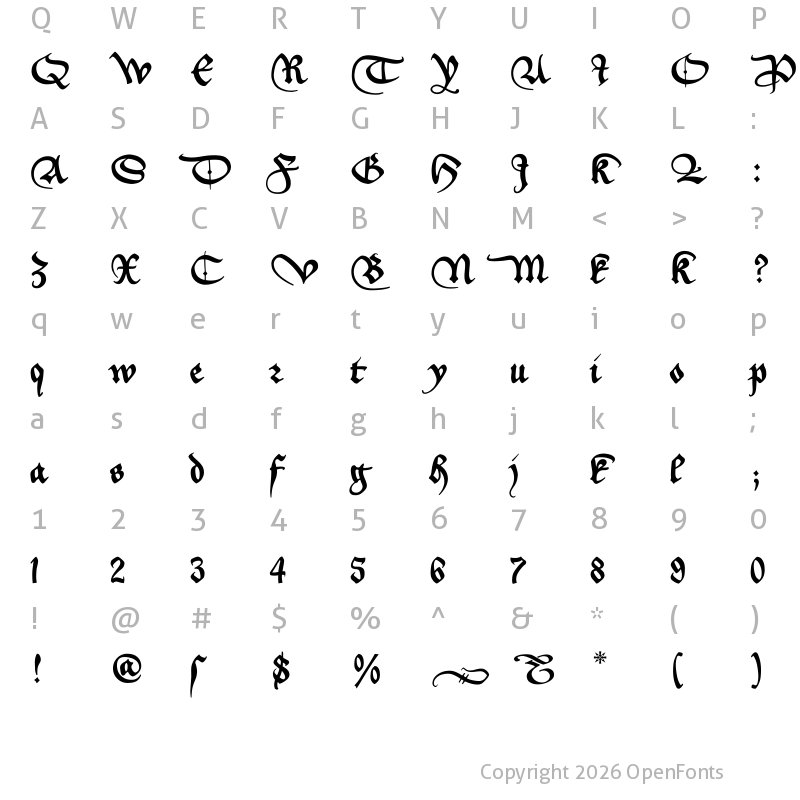 Character Map of _a e i o u Regular