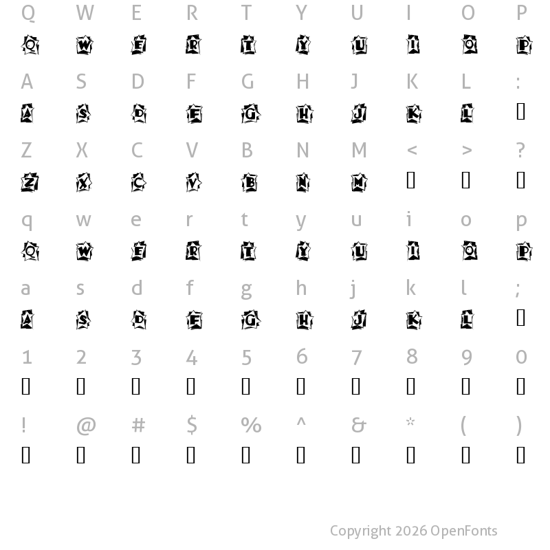 Character Map of A Star is Born Regular