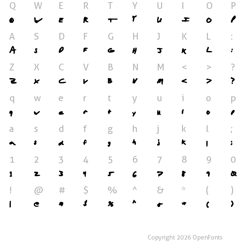 Character Map of Aaron with a Marker Medium