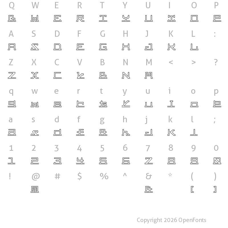 Character Map of abc,pipe Regular