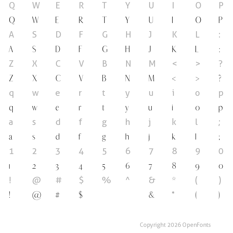 Character Map of Abiah Light