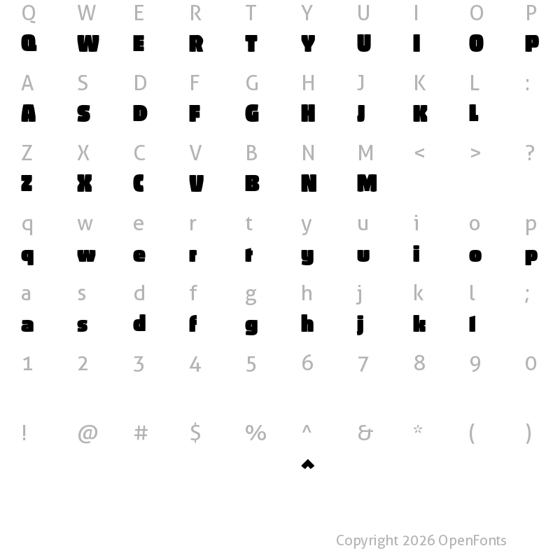 Character Map of Absolut Reduced Fat