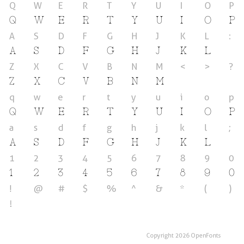 Character Map of AC Big Serif One