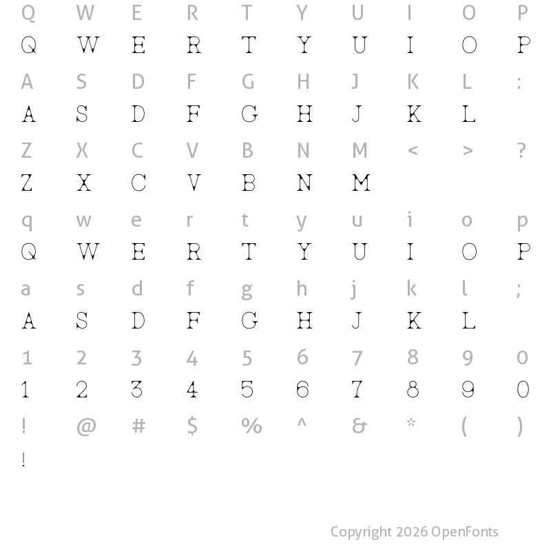 Character Map of AC Big Serif Two