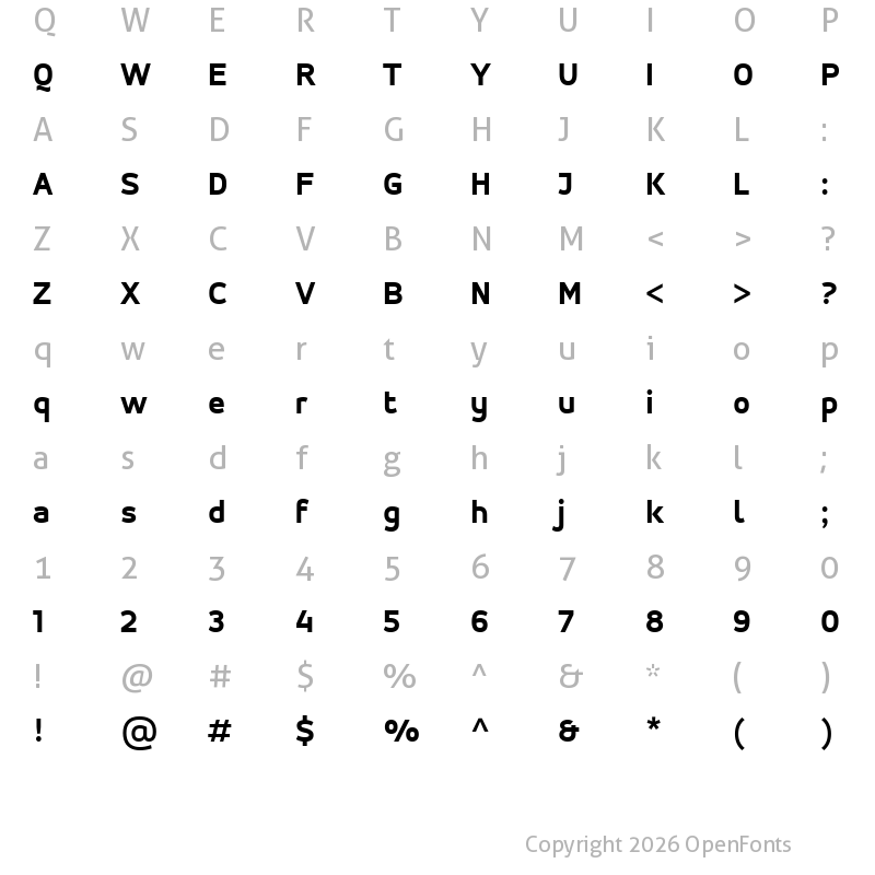 Character Map of AccordAlt-ExtraBold ExtraBold