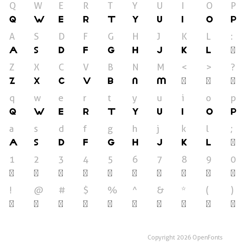 Character Map of Aday Demo Regular