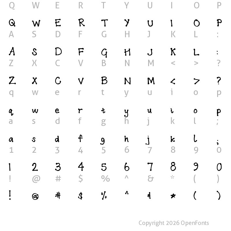Character Map of Addis Ababa Regular