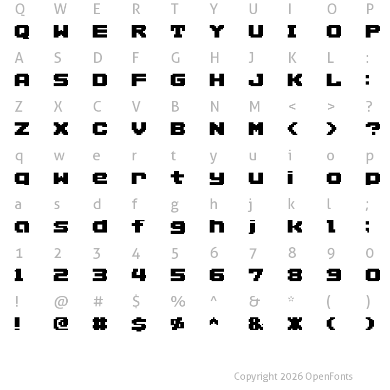 Character Map of AddLGBitmap09 Regular