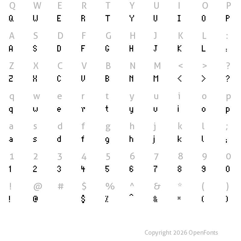 Character Map of AdvoCut Regular