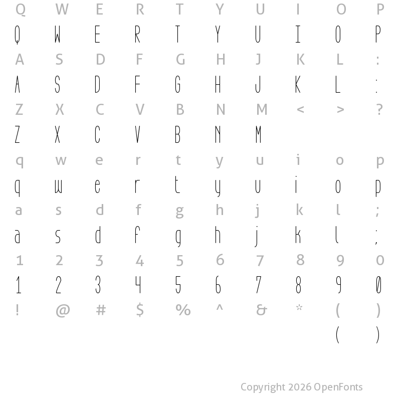 Character Map of Aeg Flyon Now Regular