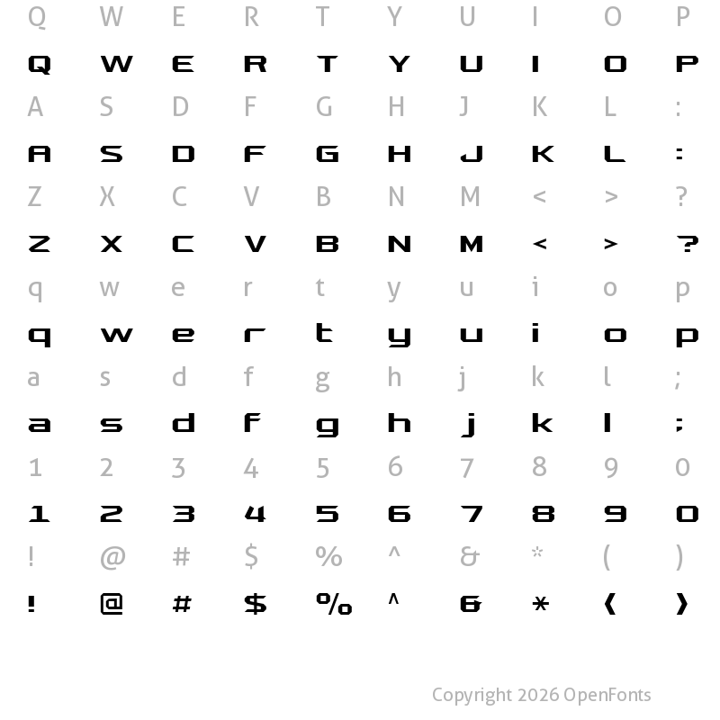 Character Map of Aeromatics Small Caps NC Regular