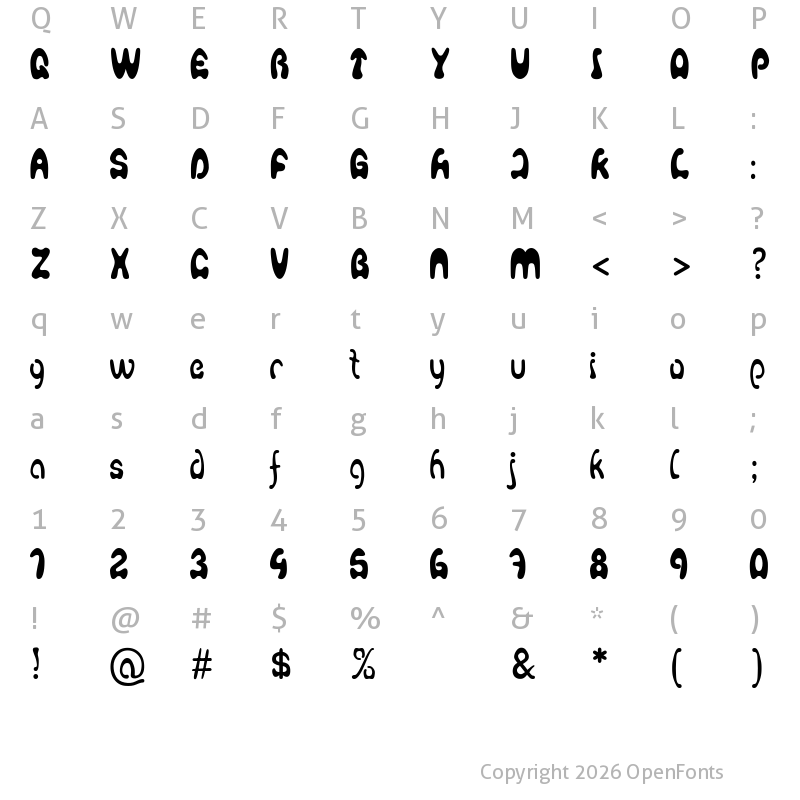 Character Map of Agafont Regular