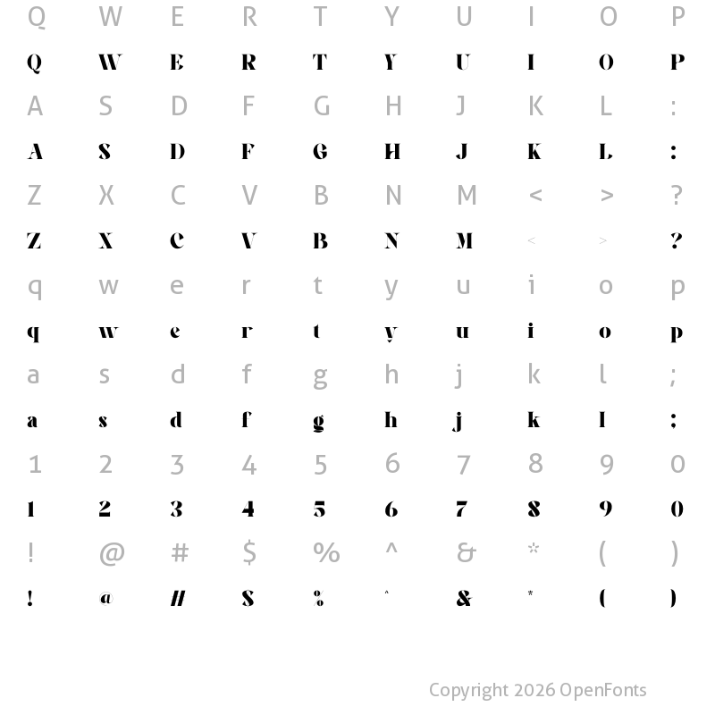 Character Map of Agaleoz Regular