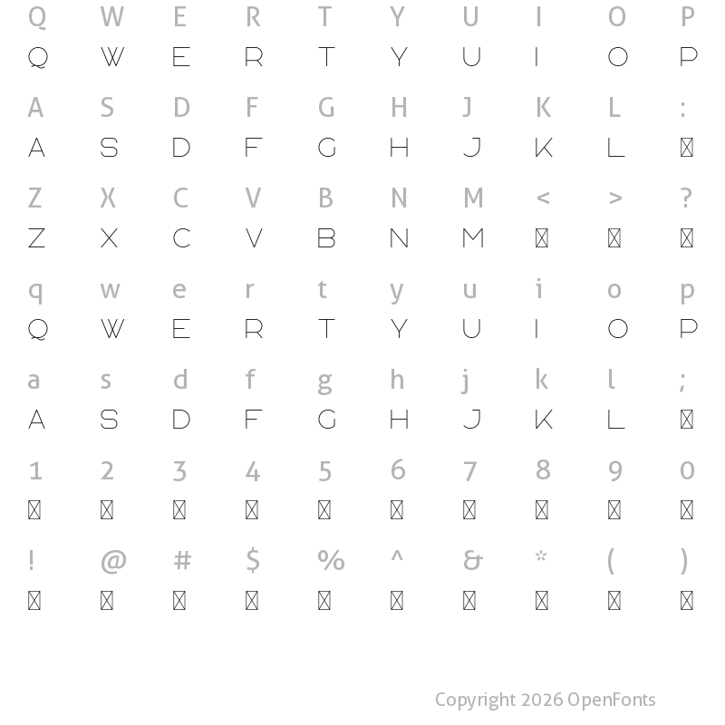 Character Map of Agelast Regular