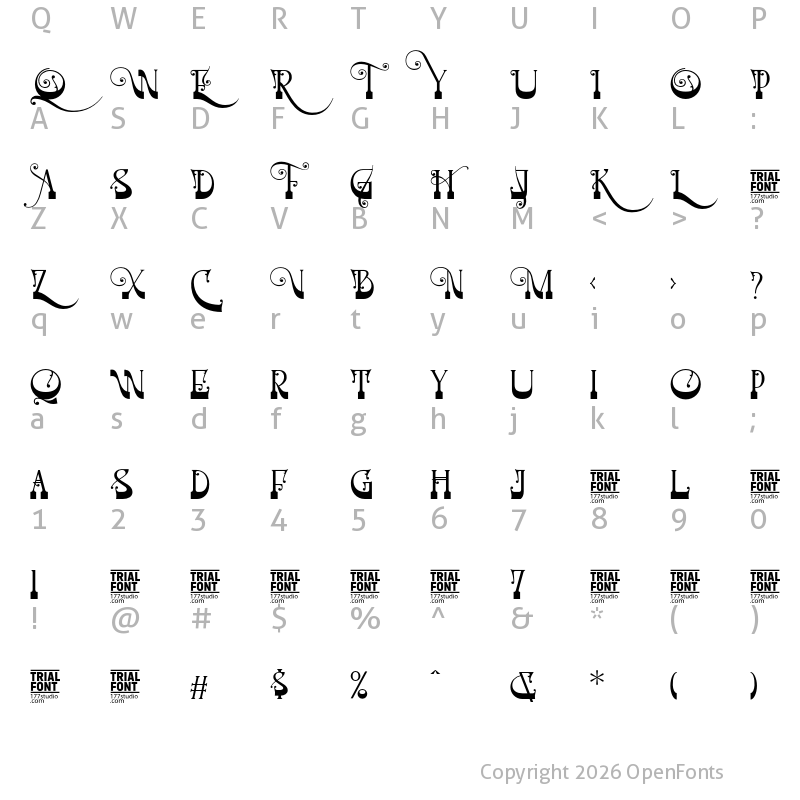 Character Map of Agencies Employee Demo Regular