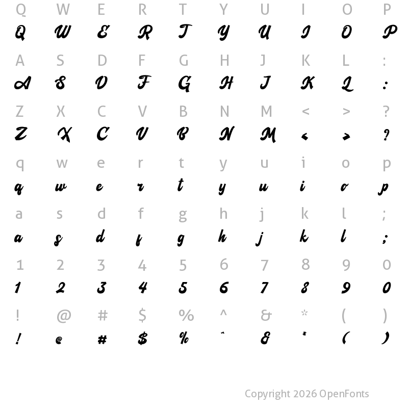 Character Map of AgiesFresh Regular