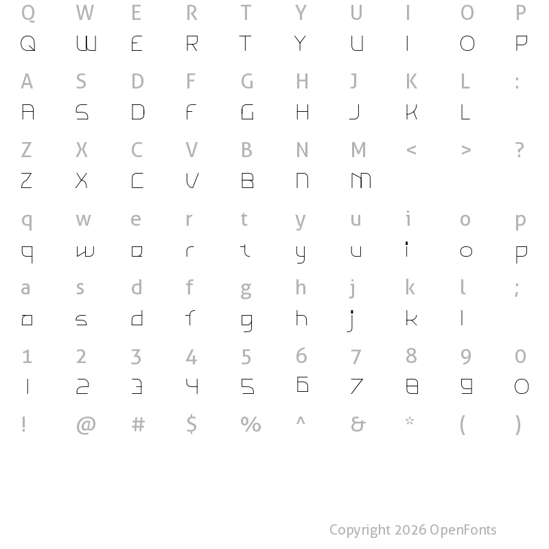 Character Map of ahonde Regular