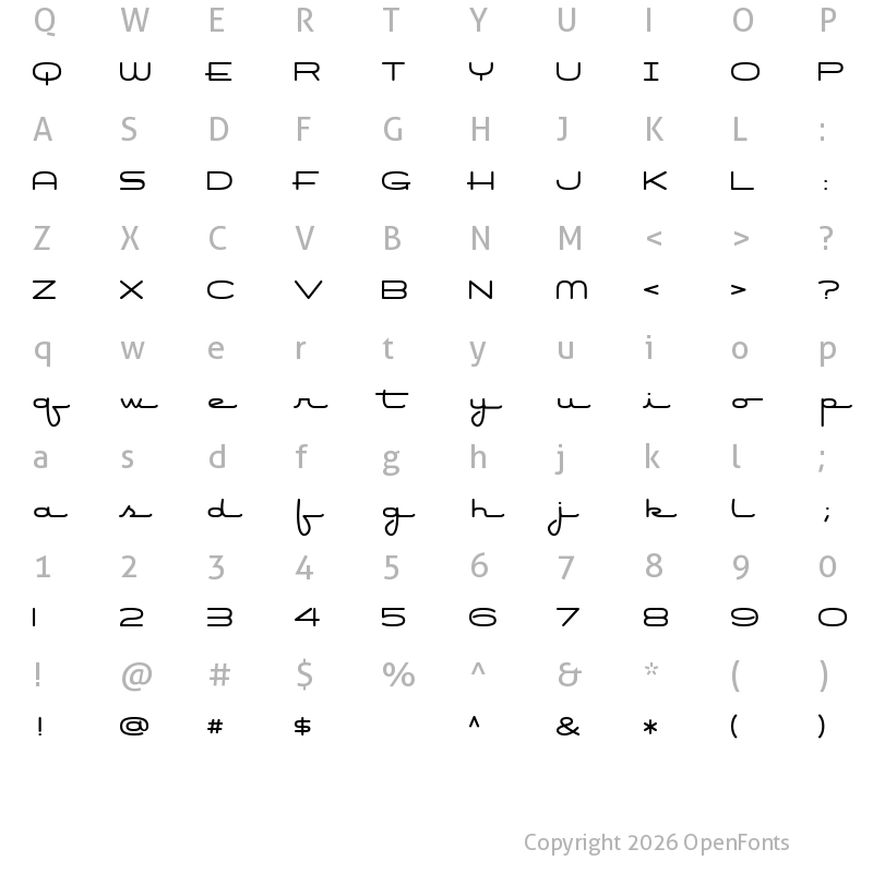 Character Map of Air Conditioner Regular