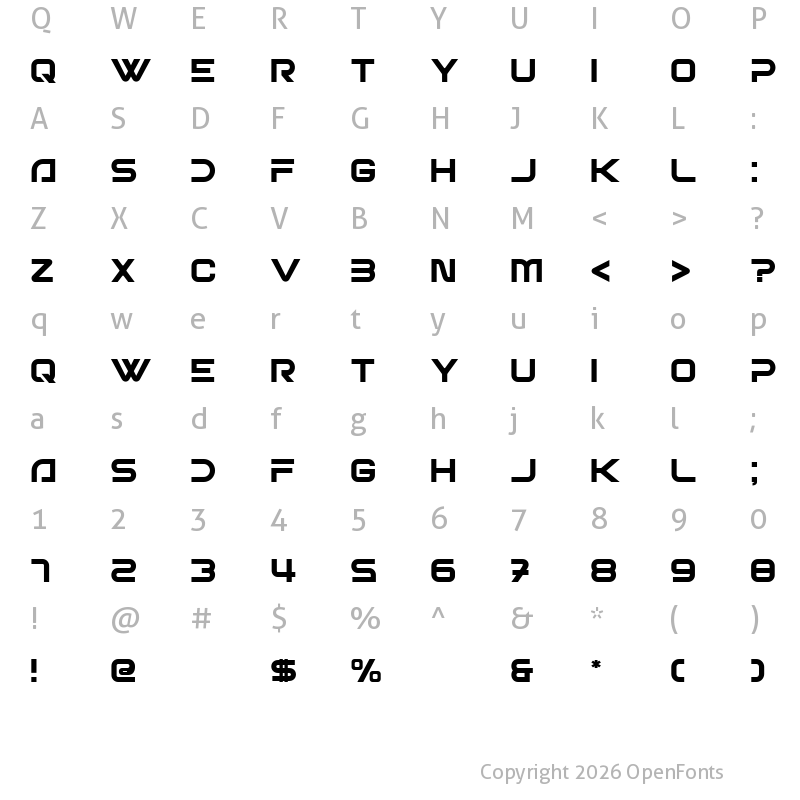 Character Map of Airbeat Regular