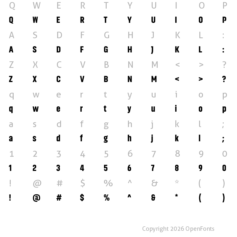 Character Map of Akhand Black