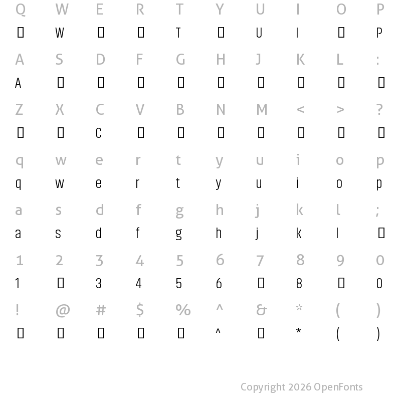 Character Map of Akhand-Light ?