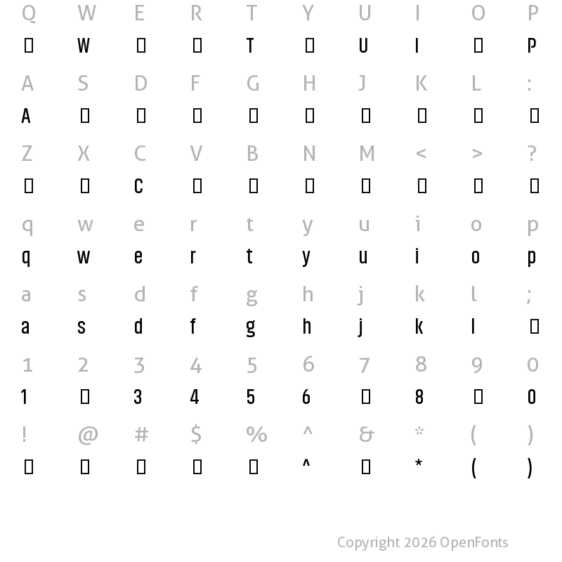 Character Map of Akhand-Semibold ?