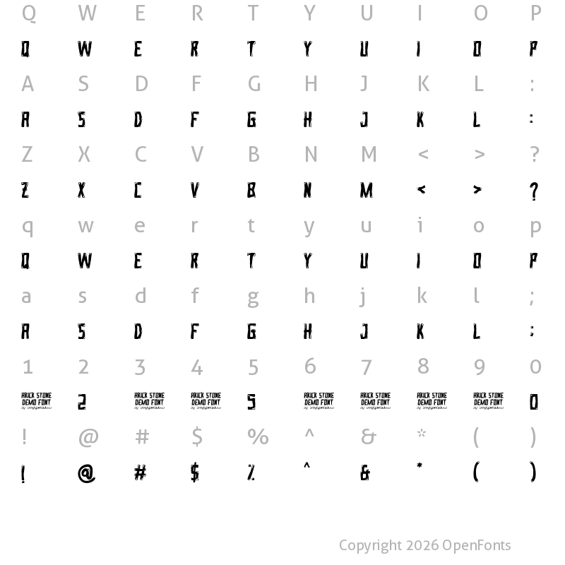 Character Map of AKICK STONE Regular