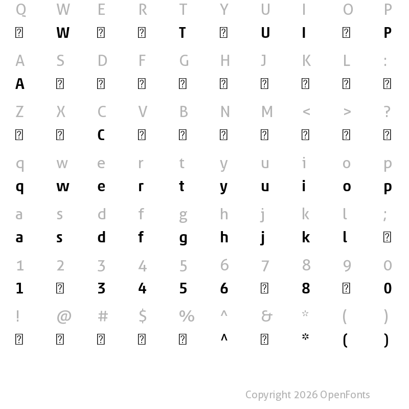 Character Map of AkkoPro-Medium ?