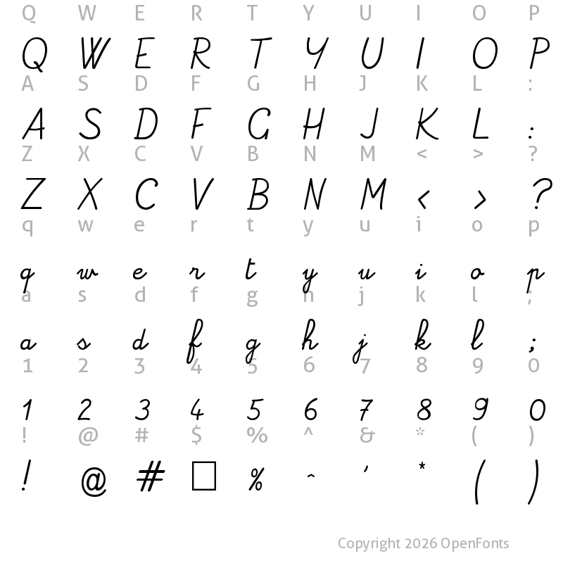 Character Map of Alamain Regular