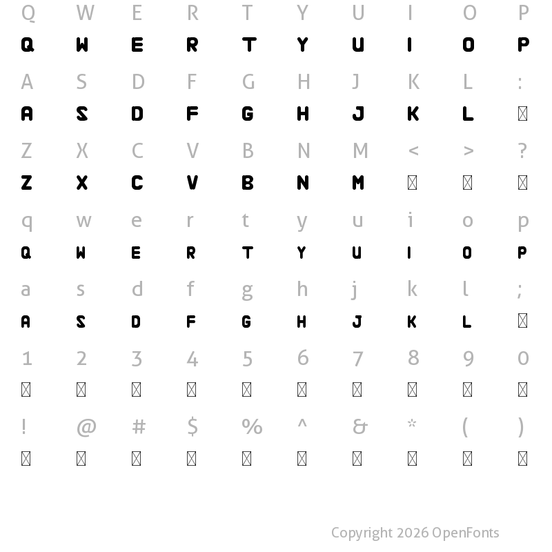 Character Map of Alaqua Demo Regular