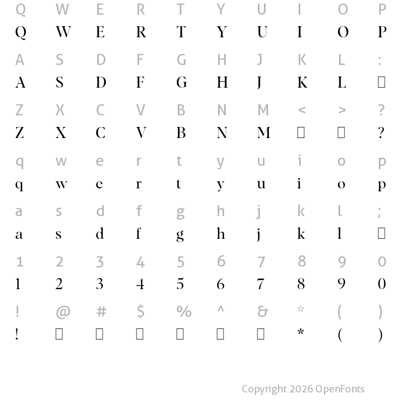 Character Map of Albra Display TRIAL Regular TRIAL