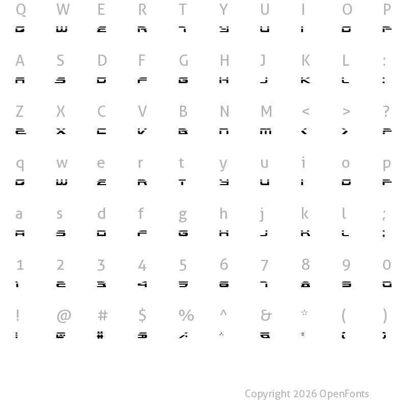 Character Map of Alexis Laser Laser