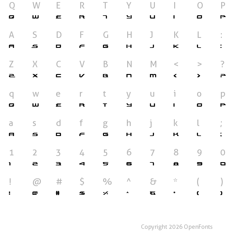 Character Map of Alexis Regular