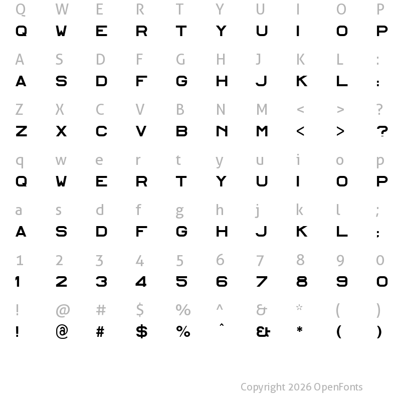Character Map of Alfphabet IV