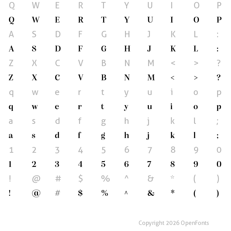 Character Map of Alga Semibold