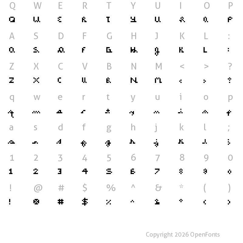 Character Map of Alicia Marie Regular