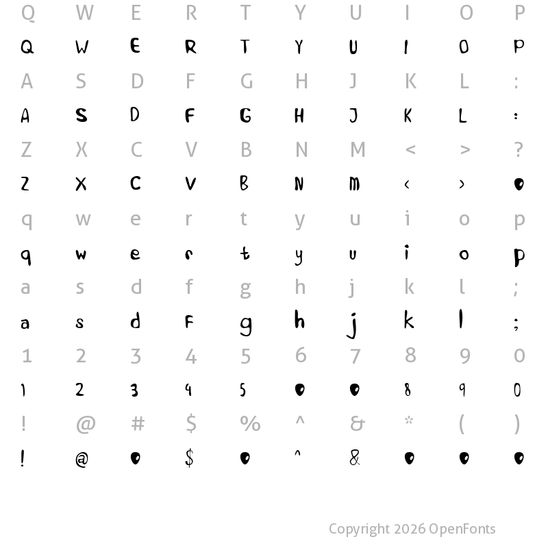 Character Map of Alien Learns To Write Regular