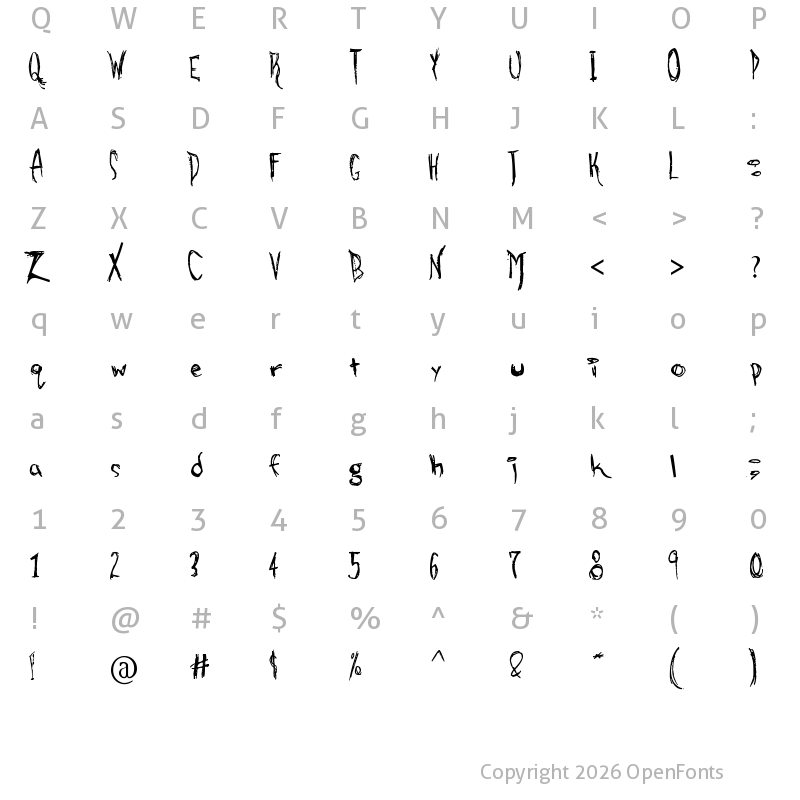 Character Map of alien strawberry Regular