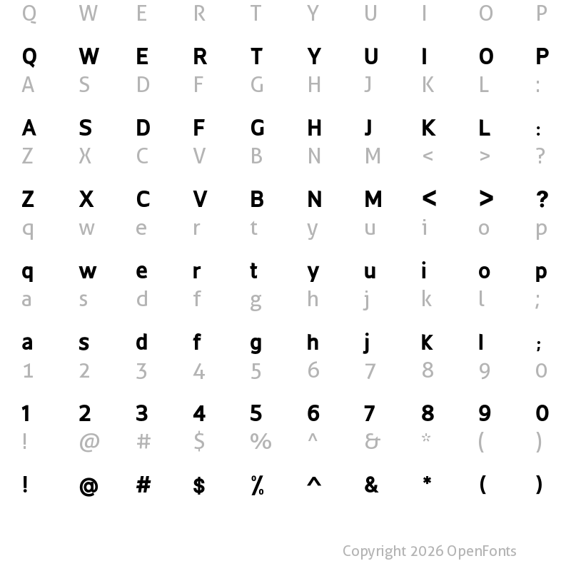 Character Map of All Genders v4 Bold