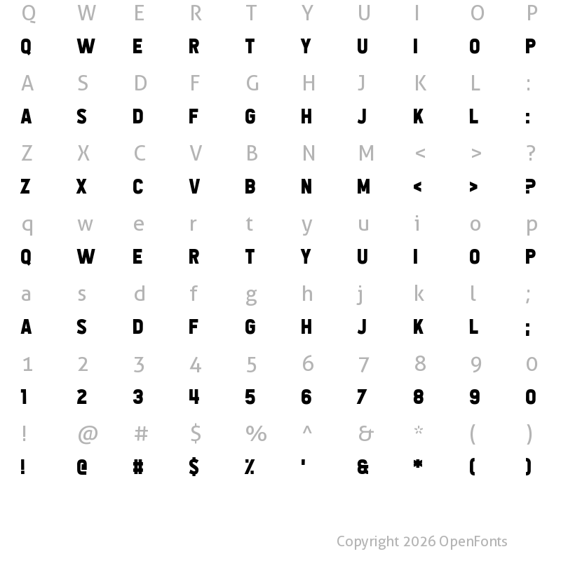 Character Map of All the Way to the Sun Regular