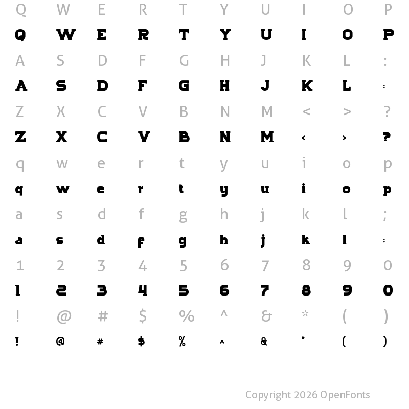 Character Map of Allershire Regular