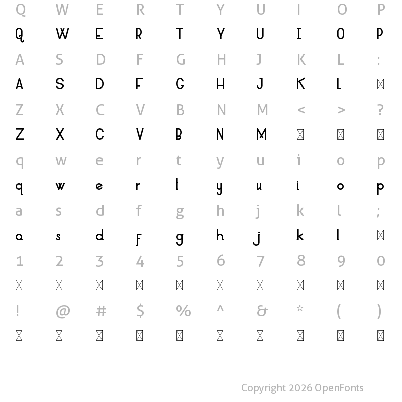 Character Map of Allorta Demo Bold