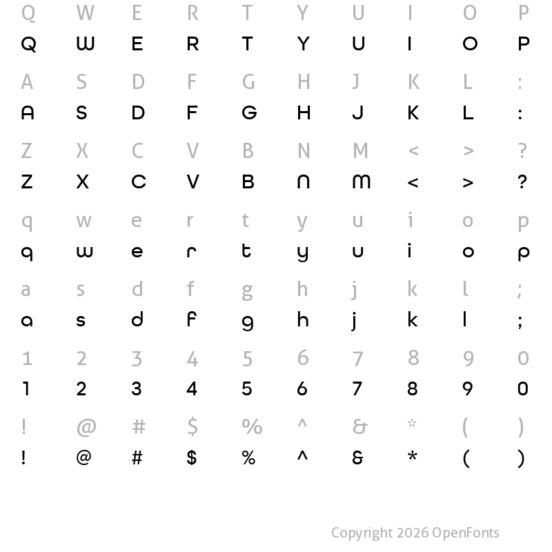 Character Map of AllRoundGothic-Medium ?