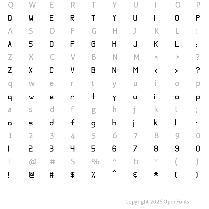 Character Map of Almost Serious Regular