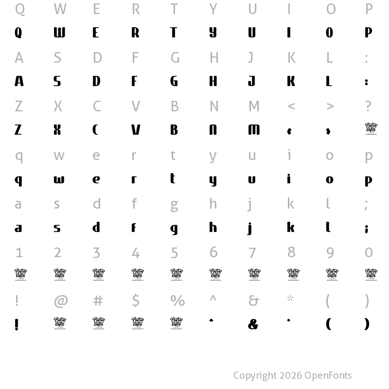 Character Map of ALOALLA Rough